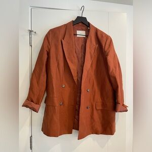 Wilfred rust linen blazer